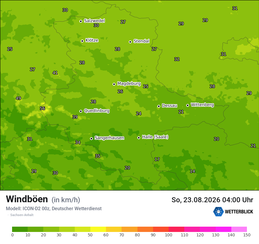 Maximale Windböen
