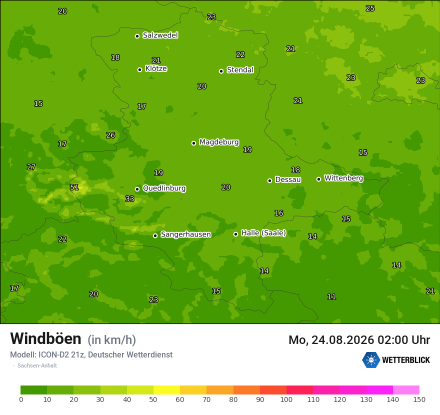 Maximale Windböen