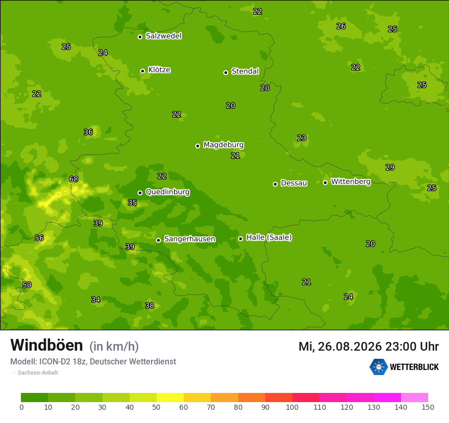 Maximale Windböen