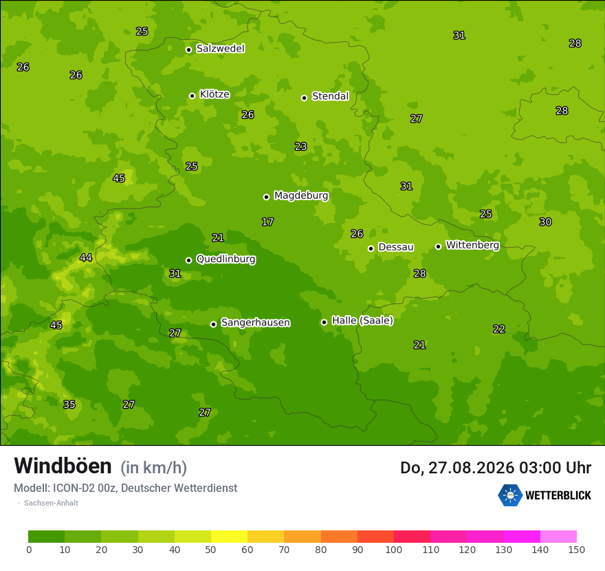 Maximale Windböen