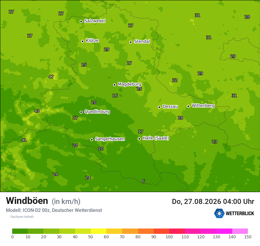 Maximale Windböen