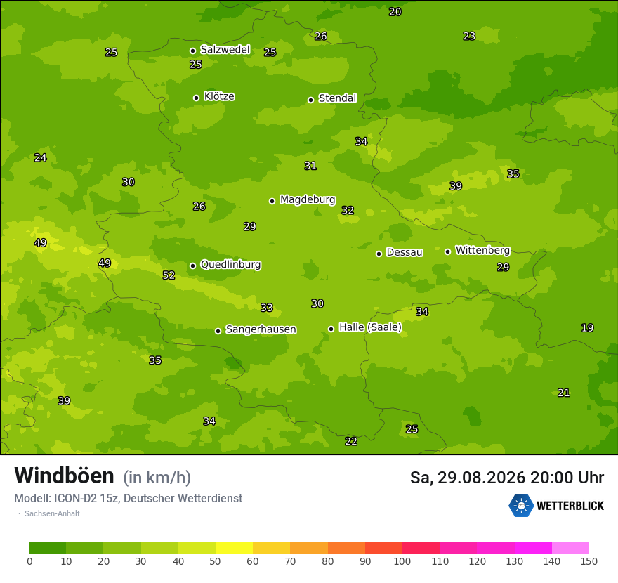 Maximale Windböen