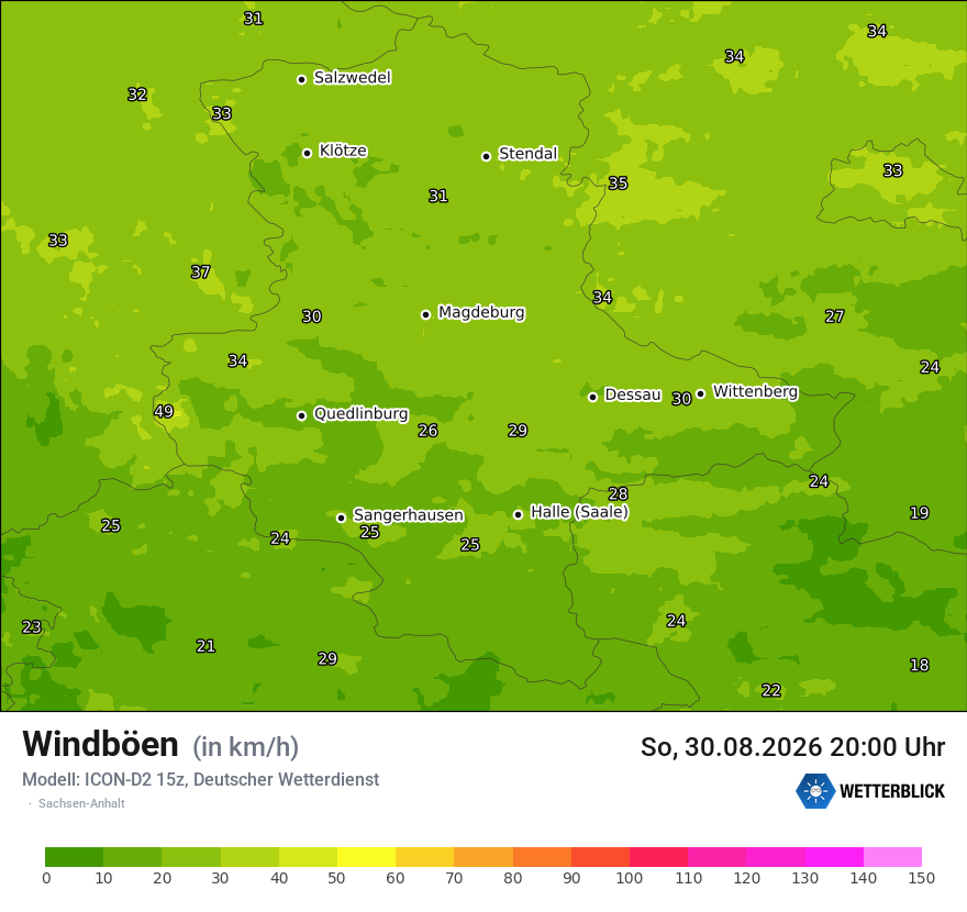 Maximale Windböen