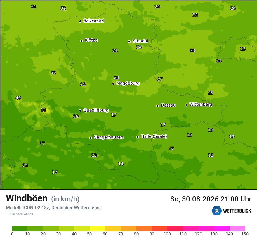 Maximale Windböen