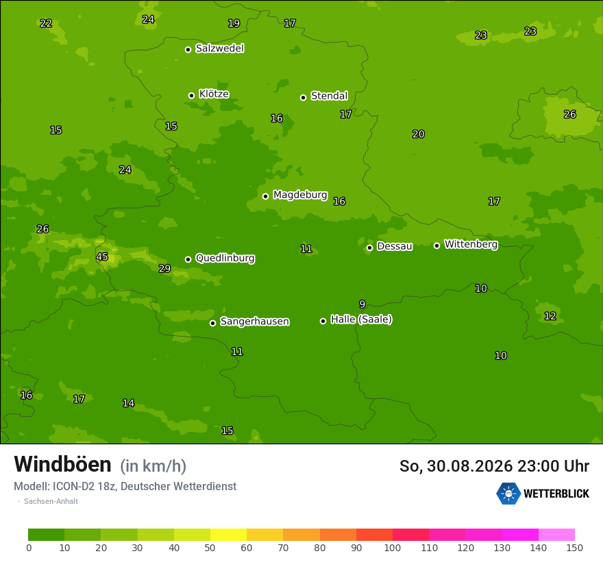 Maximale Windböen