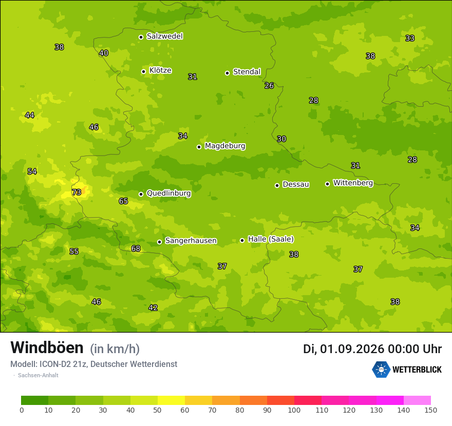 Maximale Windböen