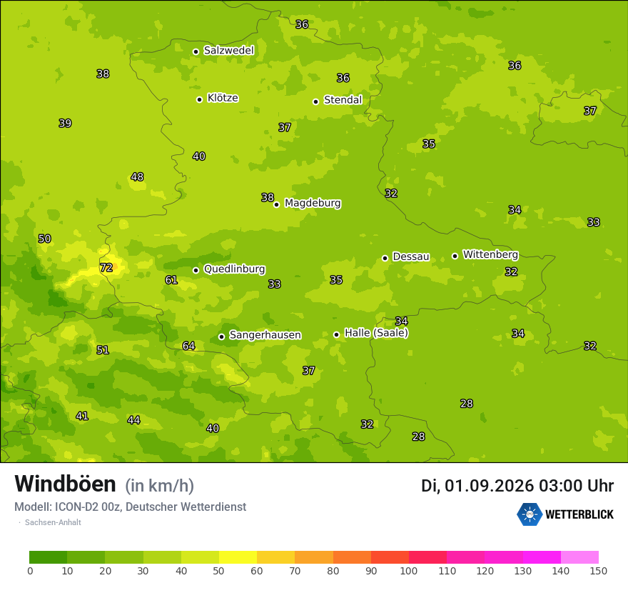 Maximale Windböen