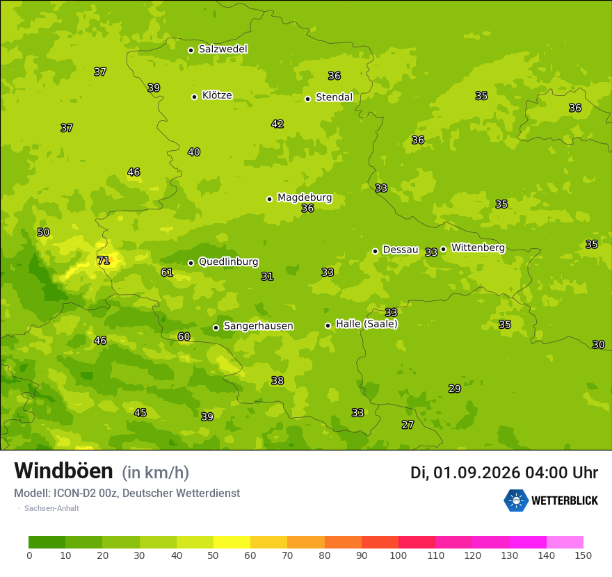 Maximale Windböen