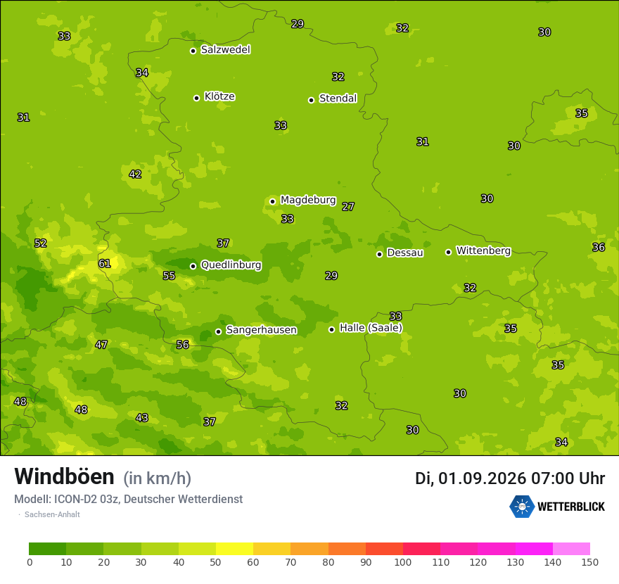 Maximale Windböen