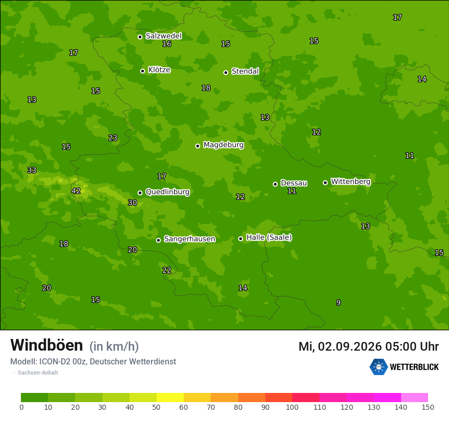 Maximale Windböen