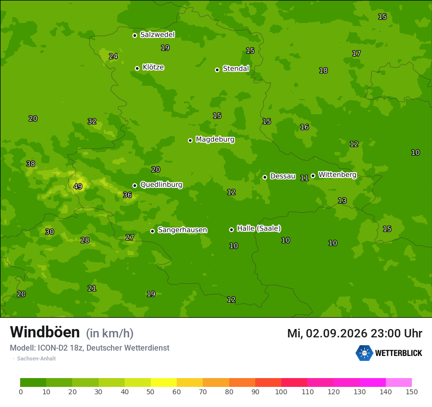 Maximale Windböen