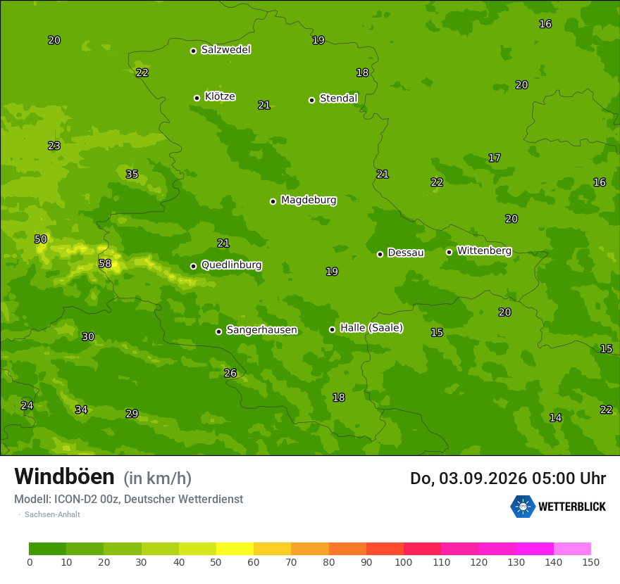 Maximale Windböen