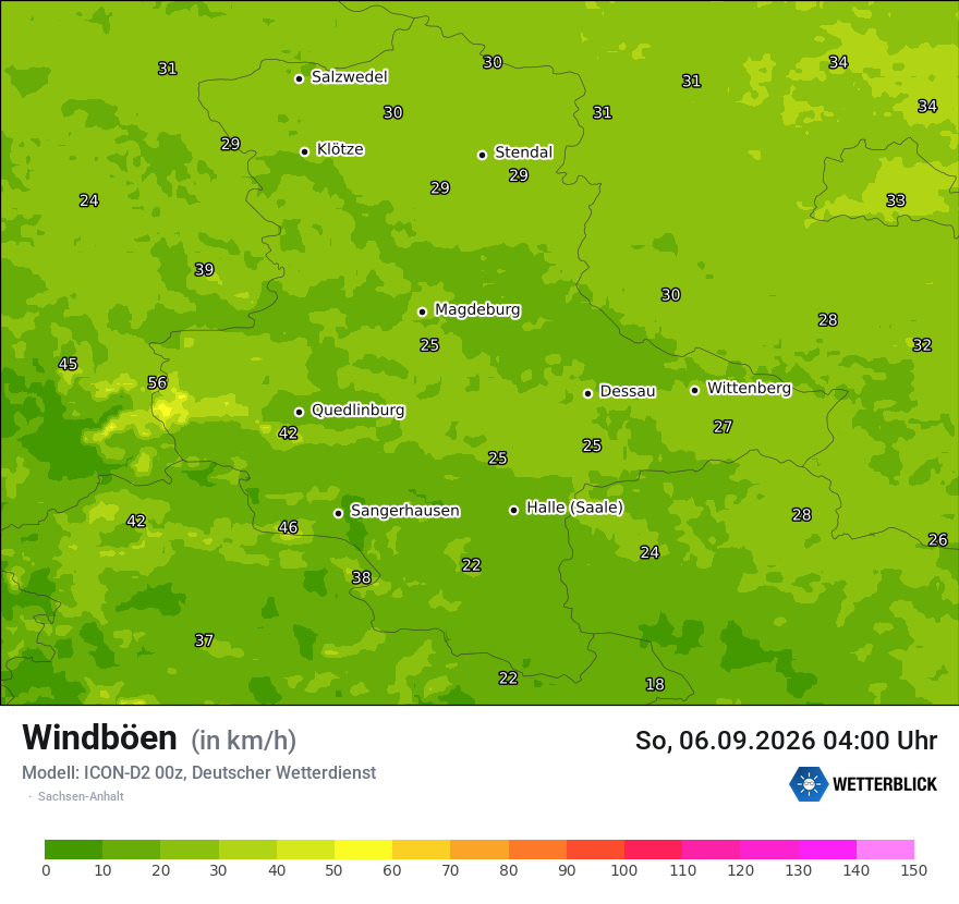 Maximale Windböen