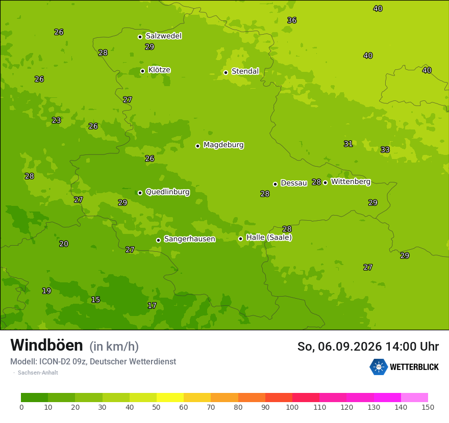 Maximale Windböen
