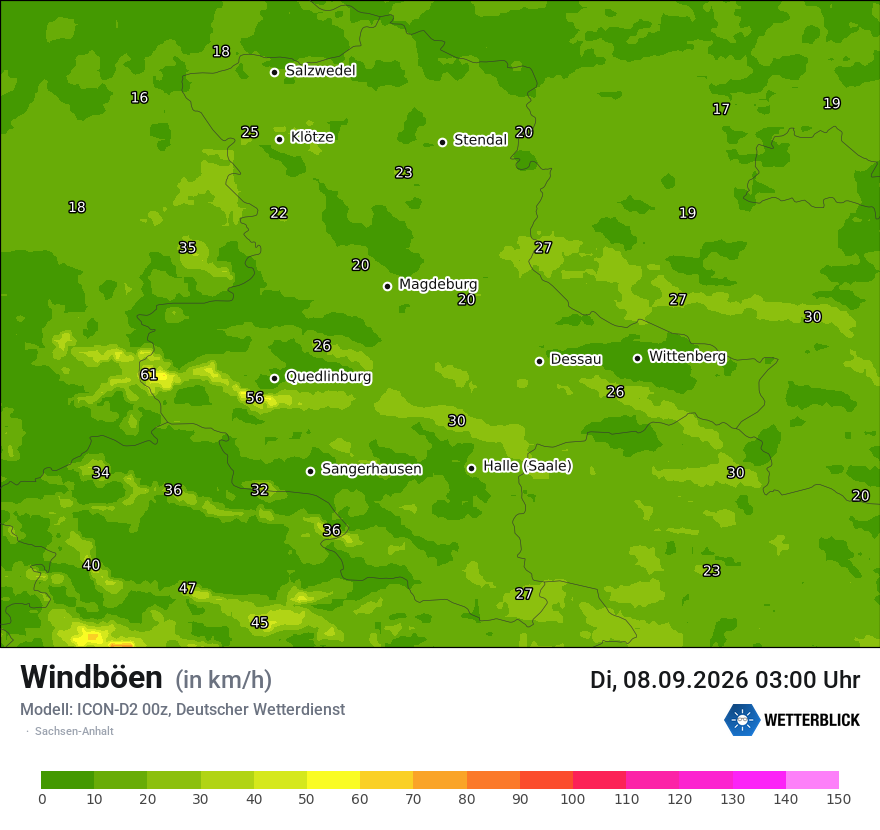 Maximale Windböen