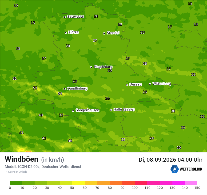 Maximale Windböen