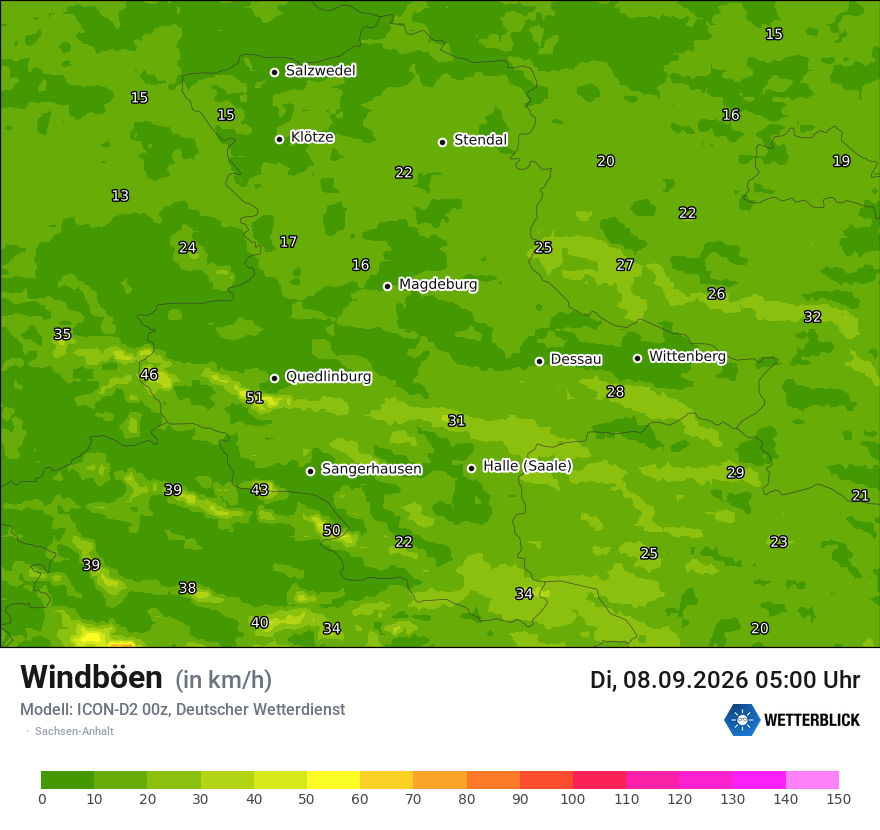 Maximale Windböen