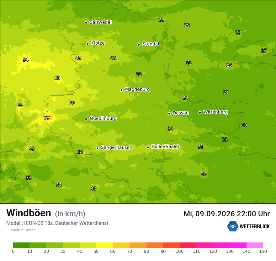 Maximale Windböen