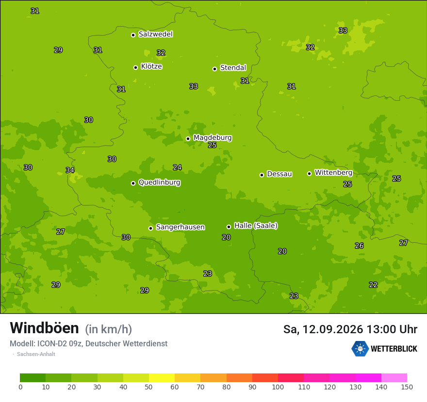 Maximale Windböen