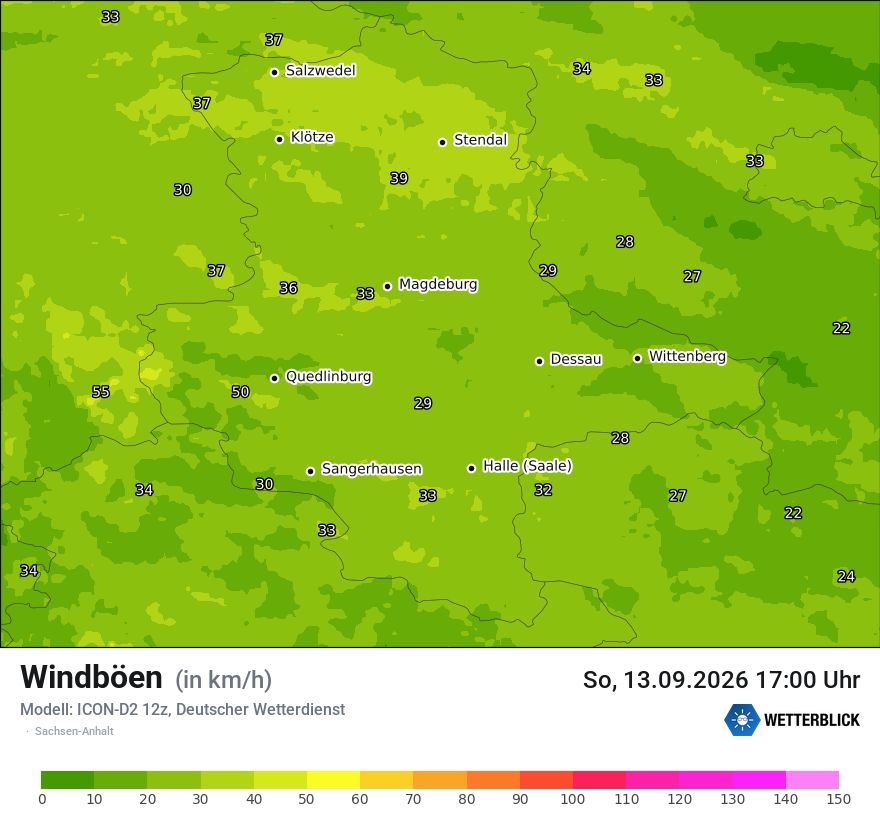 Maximale Windböen