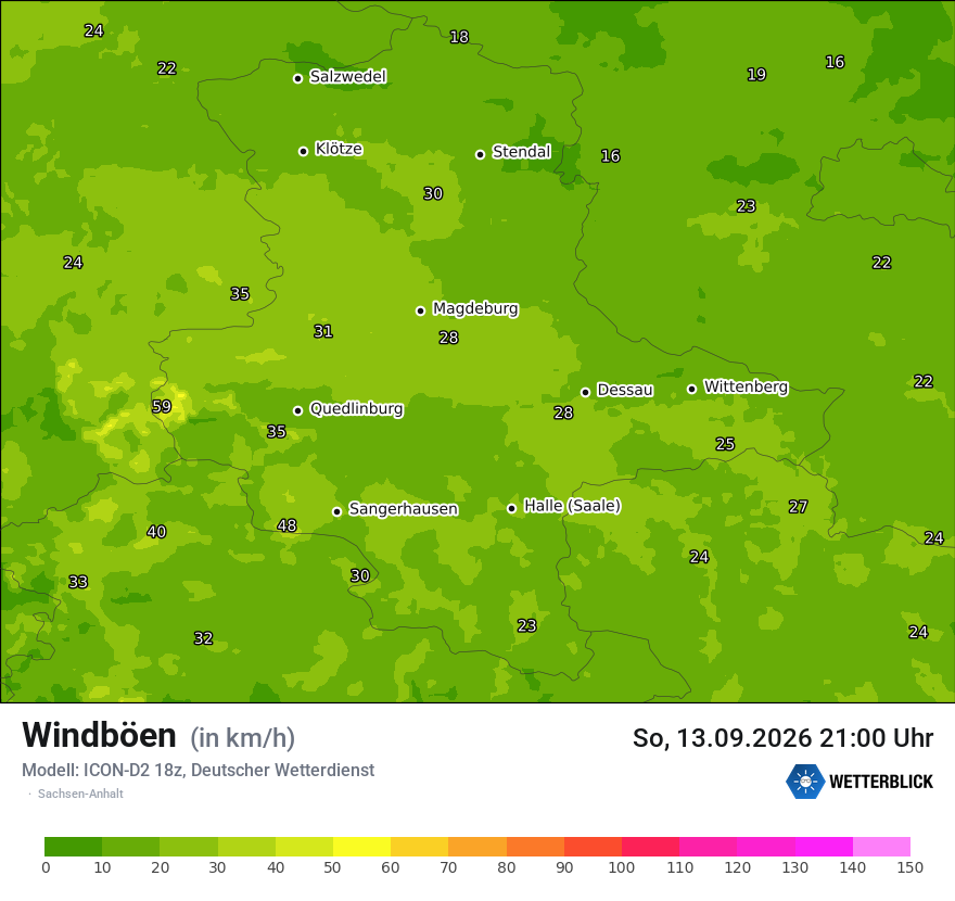 Maximale Windböen