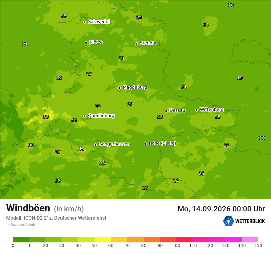 Maximale Windböen
