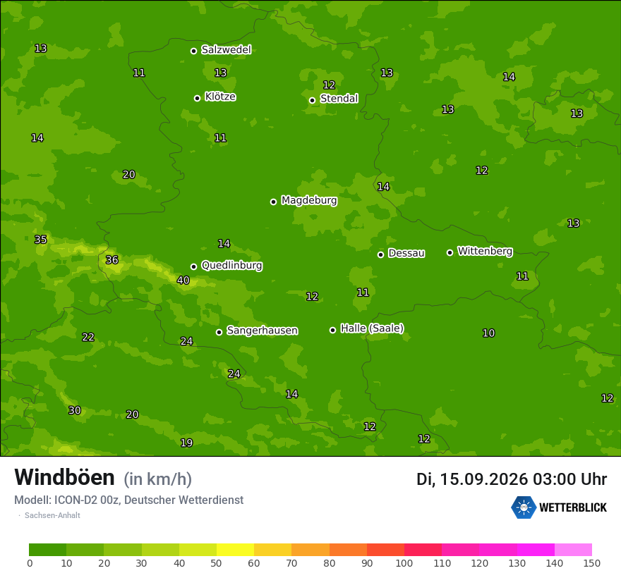 Maximale Windböen