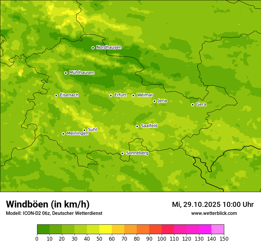 Modellkarten Windgeschwindigkeit Modellkarten Windgeschwindigkeit