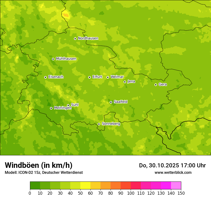 Modellkarten Windgeschwindigkeit Modellkarten Windgeschwindigkeit