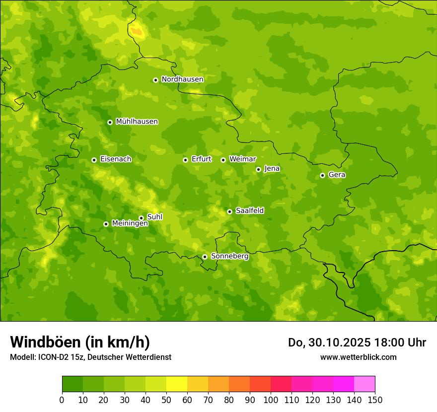Modellkarten Windgeschwindigkeit Modellkarten Windgeschwindigkeit