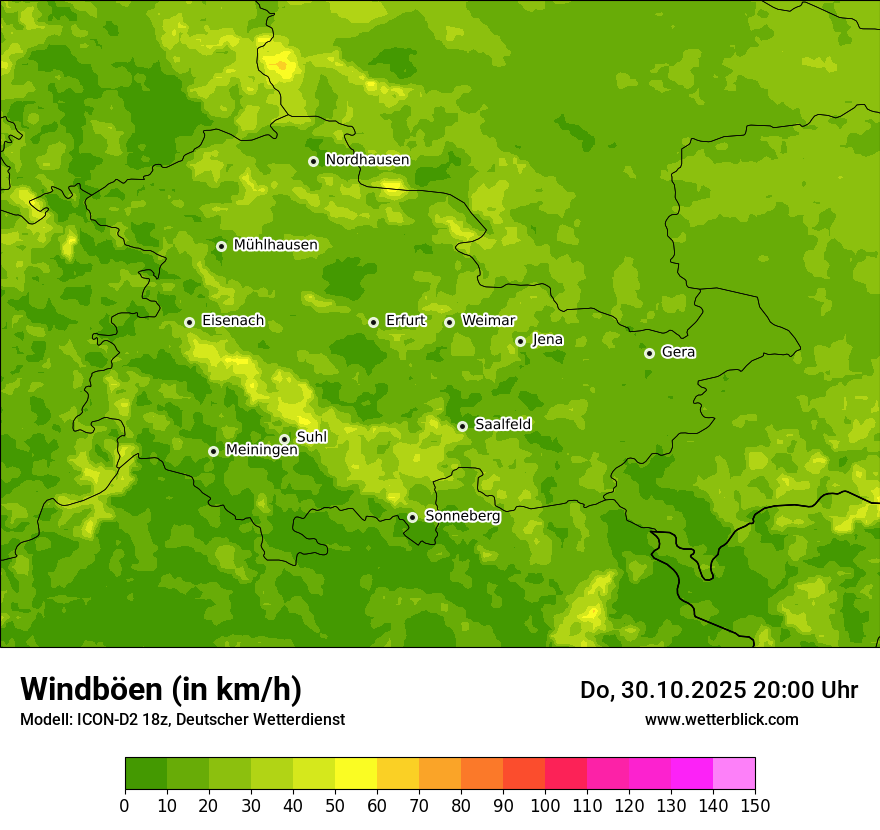 Modellkarten Windgeschwindigkeit Modellkarten Windgeschwindigkeit