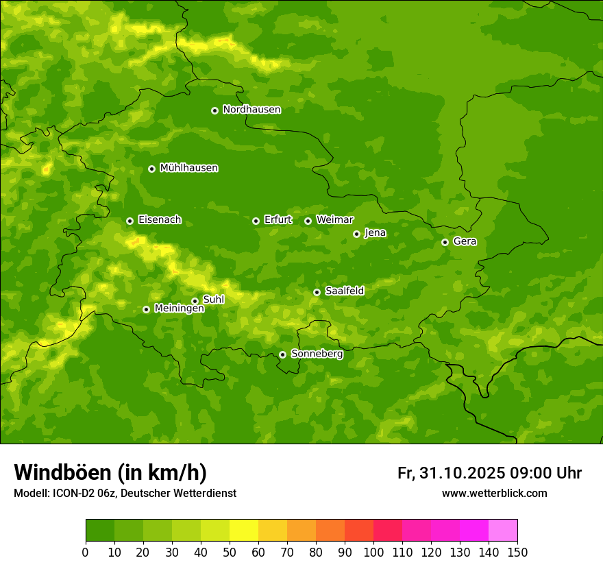 Modellkarten Windgeschwindigkeit Modellkarten Windgeschwindigkeit