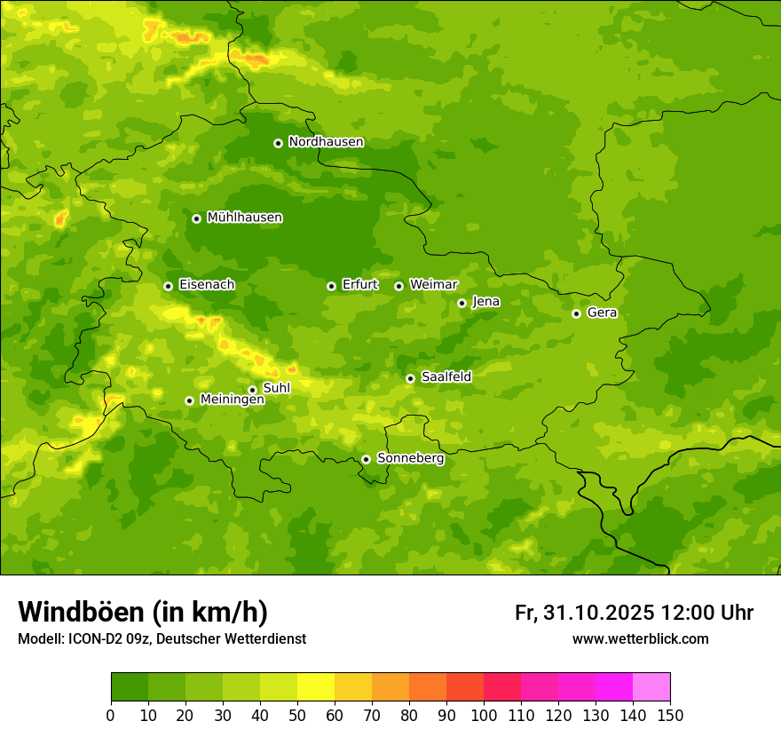 Modellkarten Windgeschwindigkeit Modellkarten Windgeschwindigkeit
