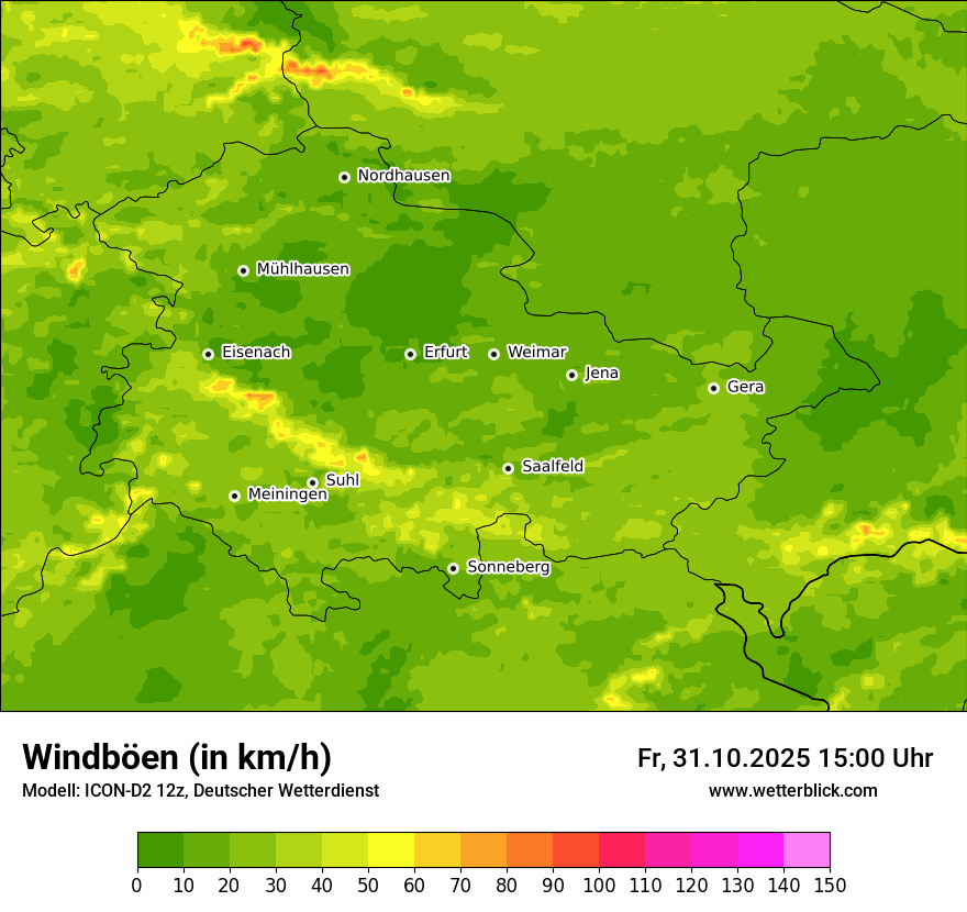 Modellkarten Windgeschwindigkeit Modellkarten Windgeschwindigkeit