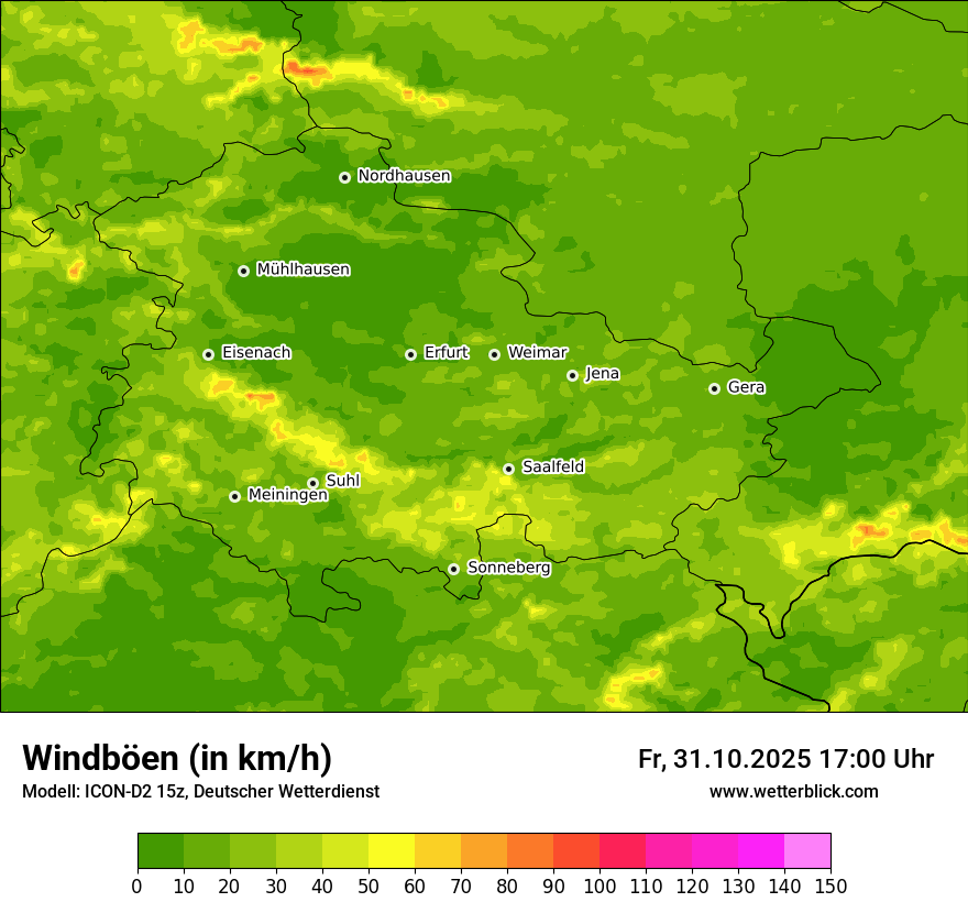 Modellkarten Windgeschwindigkeit Modellkarten Windgeschwindigkeit