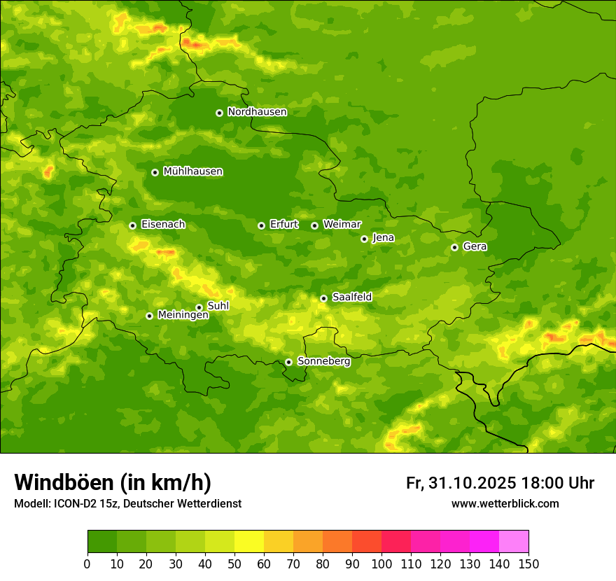 Modellkarten Windgeschwindigkeit Modellkarten Windgeschwindigkeit