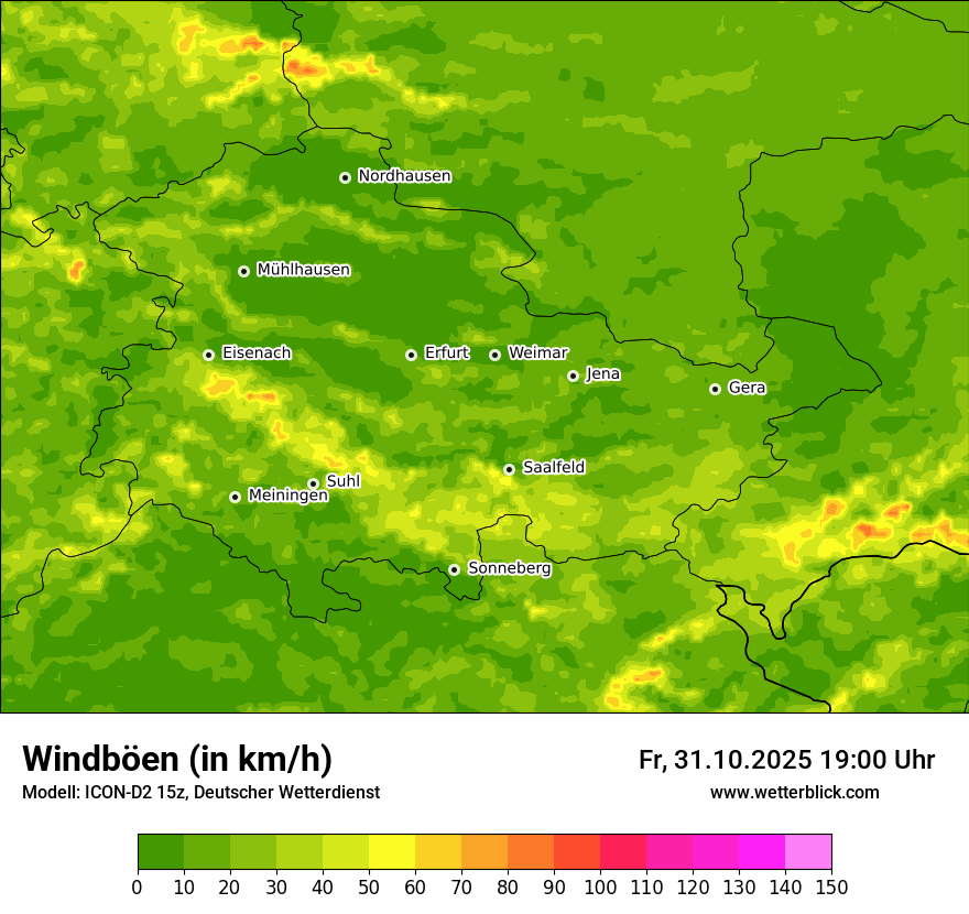 Modellkarten Windgeschwindigkeit Modellkarten Windgeschwindigkeit