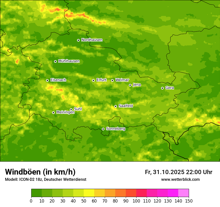 Modellkarten Windgeschwindigkeit Modellkarten Windgeschwindigkeit
