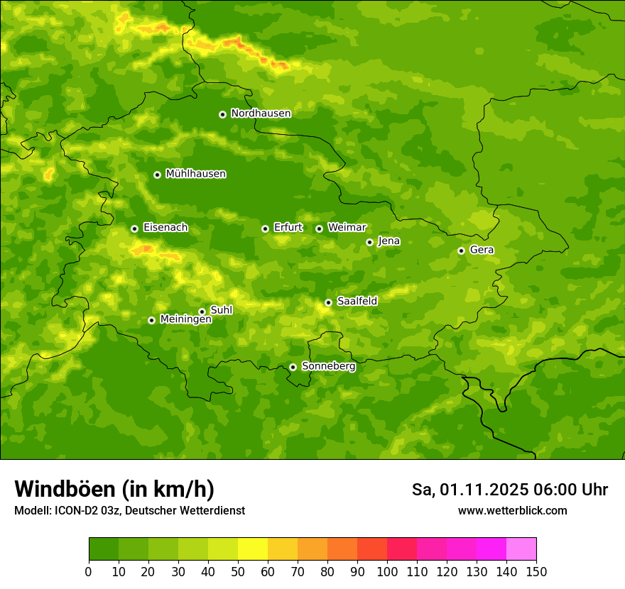 Modellkarten Windgeschwindigkeit Modellkarten Windgeschwindigkeit
