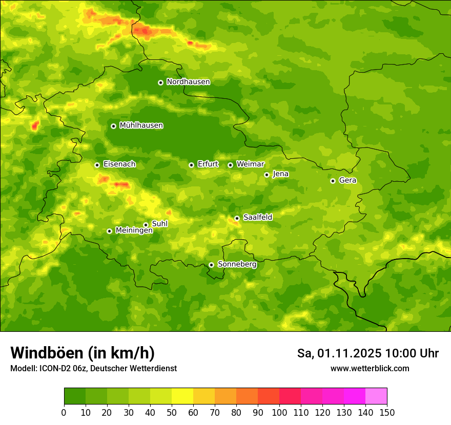 Modellkarten Windgeschwindigkeit Modellkarten Windgeschwindigkeit