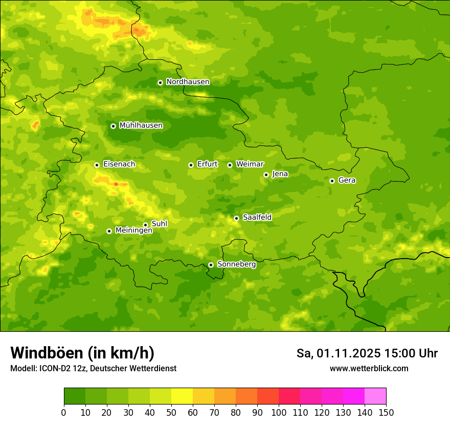 Modellkarten Windgeschwindigkeit Modellkarten Windgeschwindigkeit
