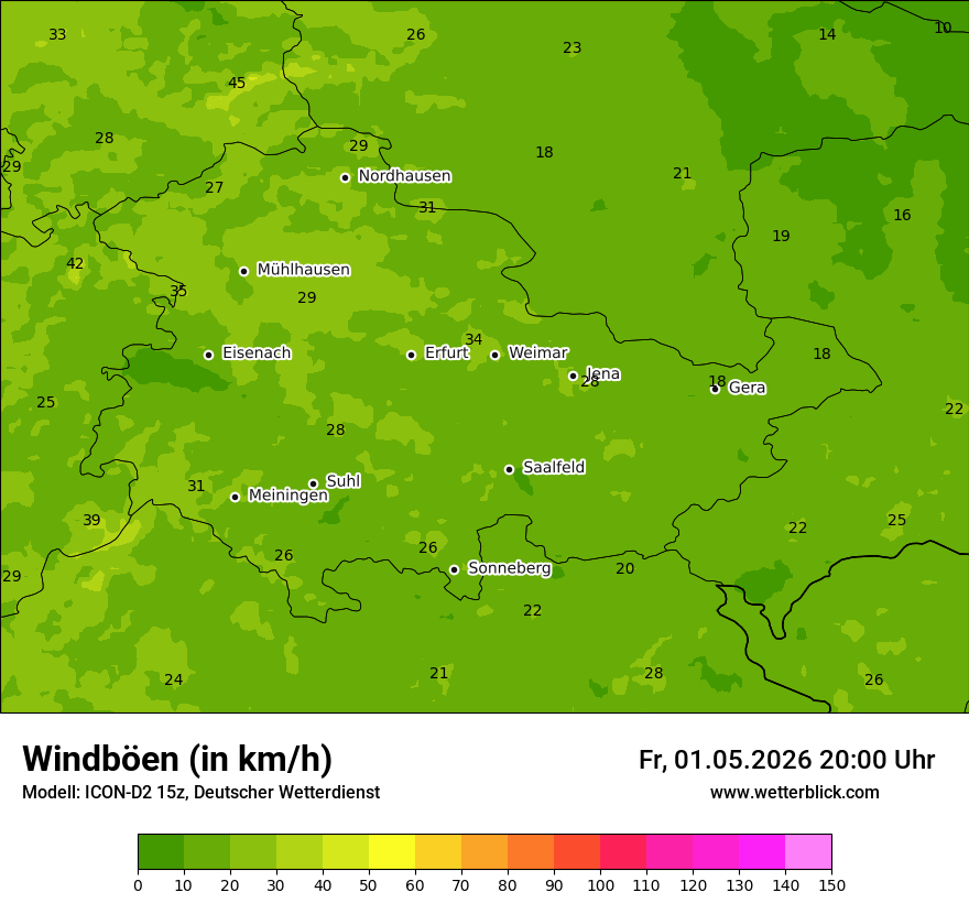Maximale Windböen