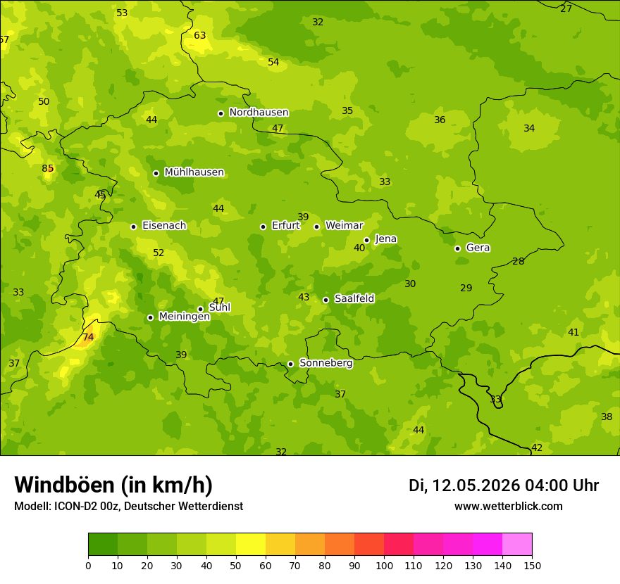 Maximale Windböen