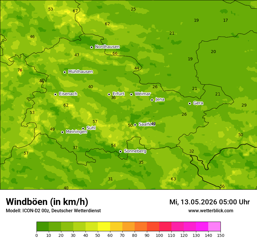 Maximale Windböen