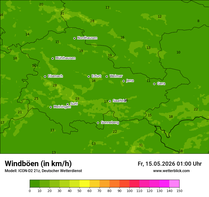Maximale Windböen