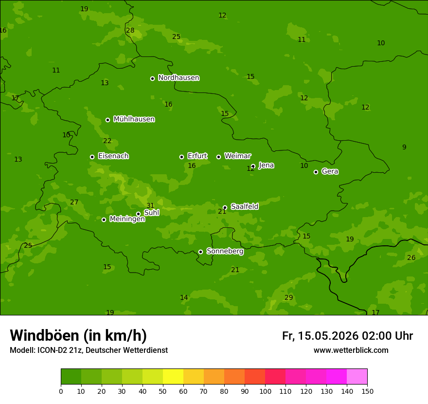 Maximale Windböen