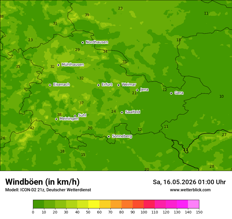 Maximale Windböen