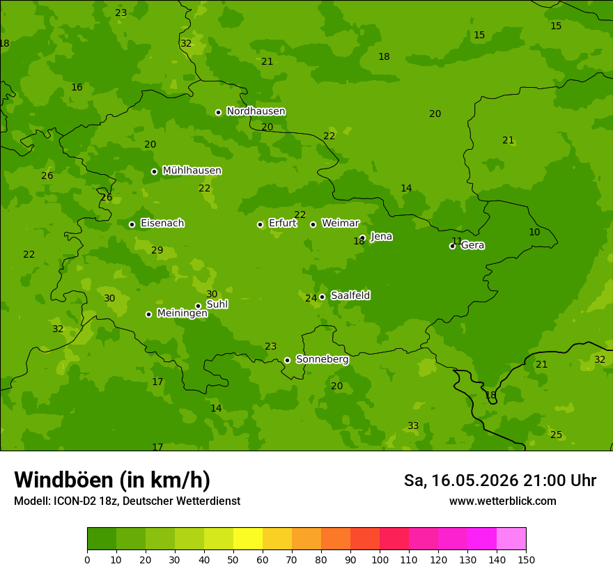 Maximale Windböen