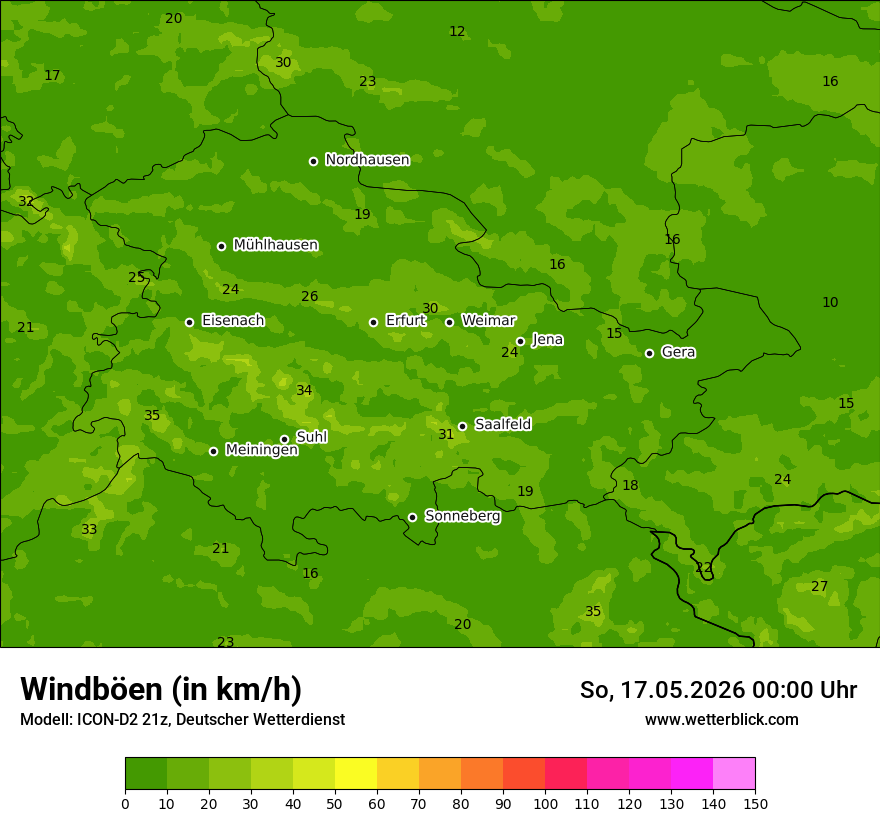 Maximale Windböen