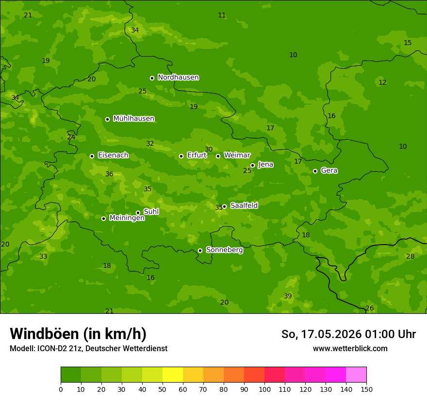 Maximale Windböen